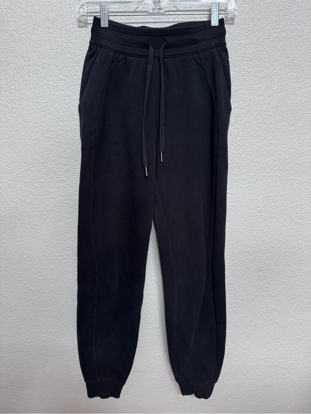 Lululemon High Waist Jogger Sweat Pants Black Women’s 2 Travel Outdoor